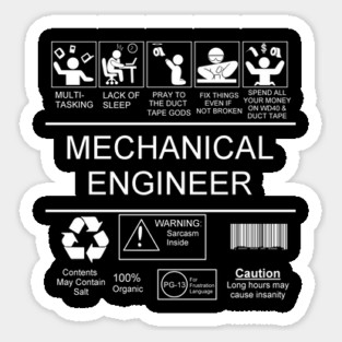 Mechanical Engineering Sticker