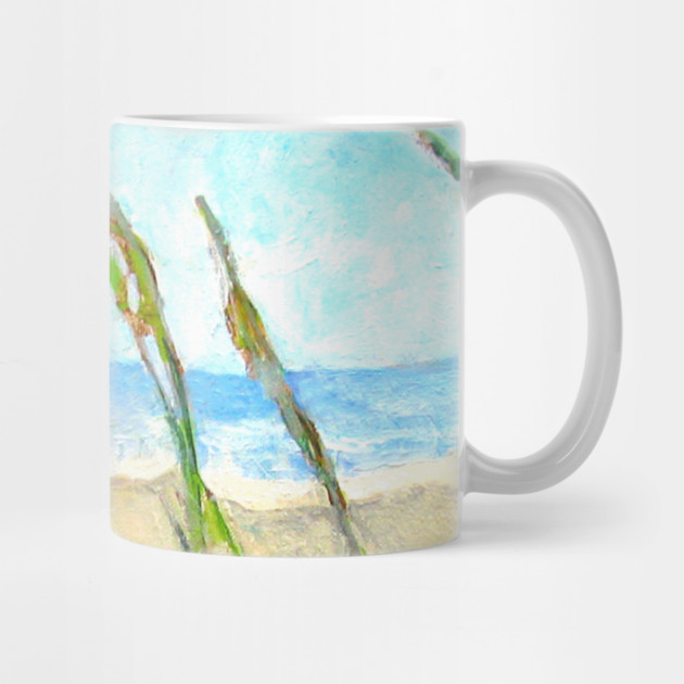 Sea Oats on the Dune – Imbressionist Coastal Beach Painting by DonWillisJrArt