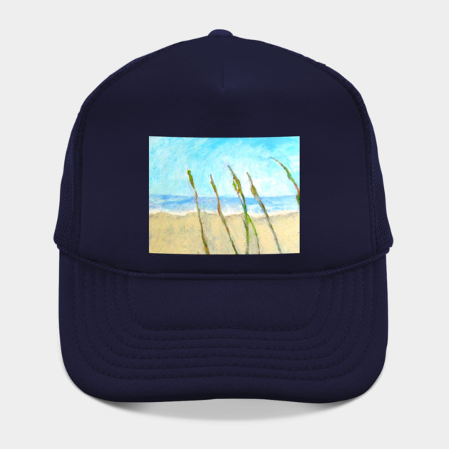 Sea Oats on the Dune – Imbressionist Coastal Beach Painting by DonWillisJrArt