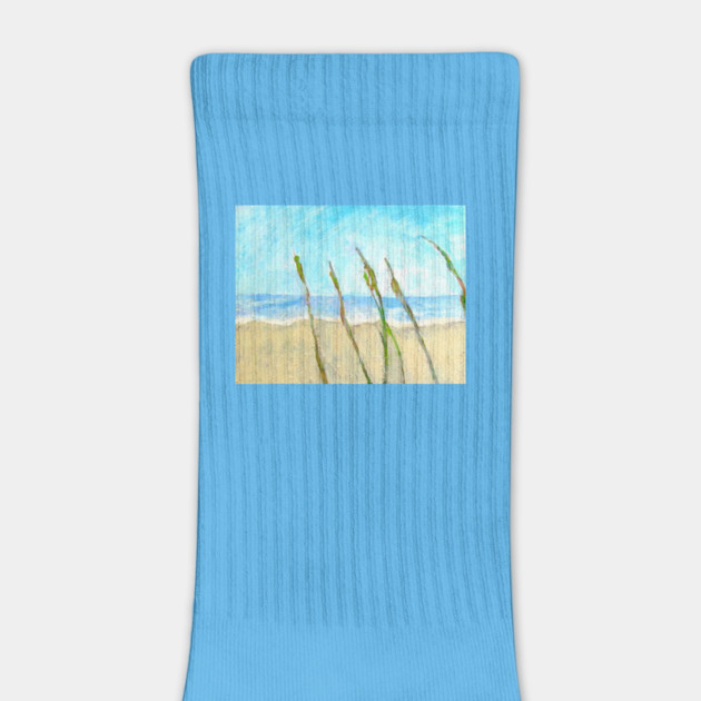 Sea Oats on the Dune – Imbressionist Coastal Beach Painting by DonWillisJrArt