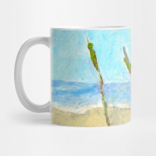 Sea Oats on the Dune – Imbressionist Coastal Beach Painting Mug