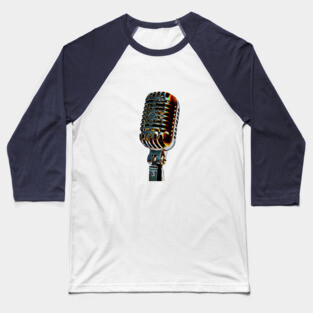 Vintage Microphone Baseball T-Shirt