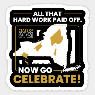 2021 New York Graduation Class Themed Cool Design design Sticker