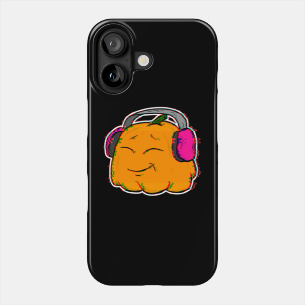 Vibe Halloween Glitch Anime Beat Lofi Vibes Pumpkin Phone Case by belownormal