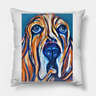Basset Hound Face Pillow