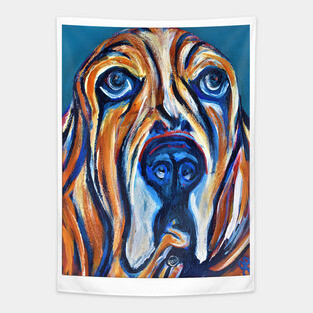 Basset Hound Face Tapestry