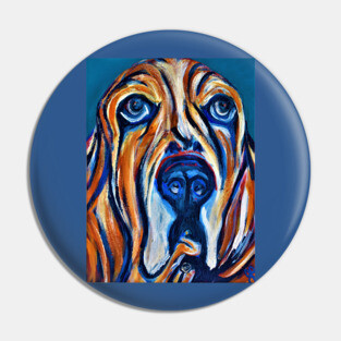 Basset Hound Face Pin