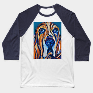 Basset Hound Face Baseball T-Shirt