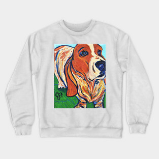 Basset Hound Full Composition Crewneck Sweatshirt