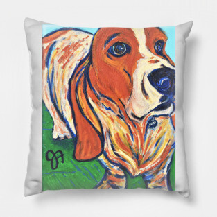 Basset Hound Full Composition Pillow