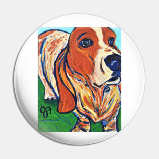 Basset Hound Full Composition Pin