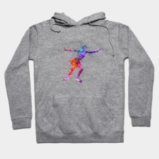 Figure skating in watercolor Hoodie