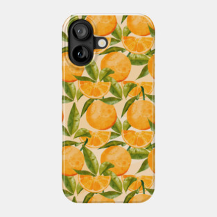 orange pattern Phone Case