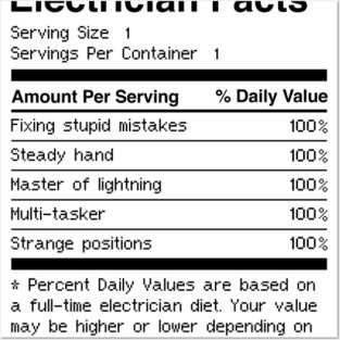 Funny Electrician Facts Posters and Art