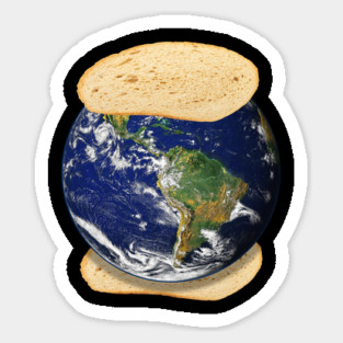 Earth Sandwich Funny Random Design Sticker