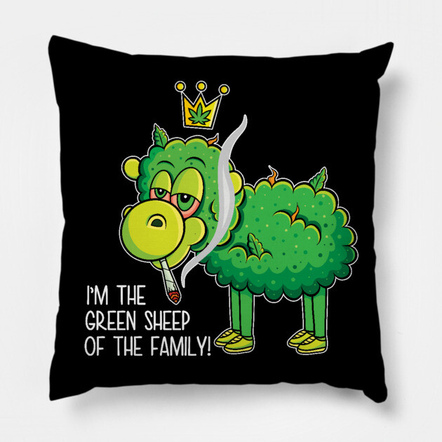 The Green Sheep Pillow by MightyShroom