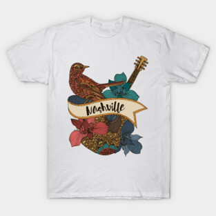 Nashville - Guitar - Mockingbird T-Shirt