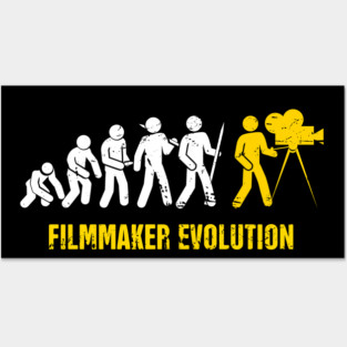 Funny Filmmaker Evolution Posters and Art