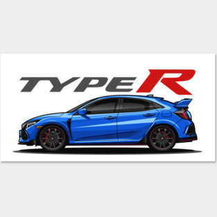 Civic Type R (Blue Sapphire) Posters and Art