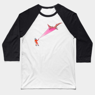 Alien vs Pterodactyl Baseball T-Shirt