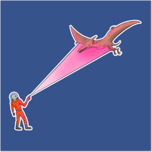 Alien vs Pterodactyl Posters and Art