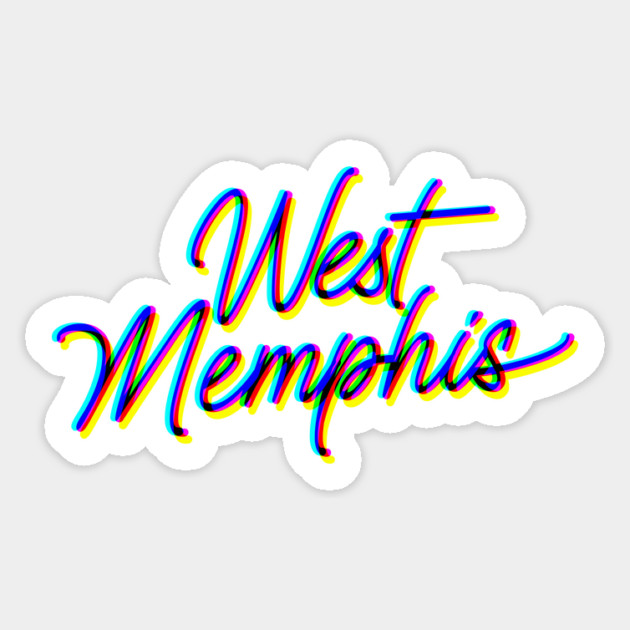 West Memphis -3-D Script Sticker by rt-shirts