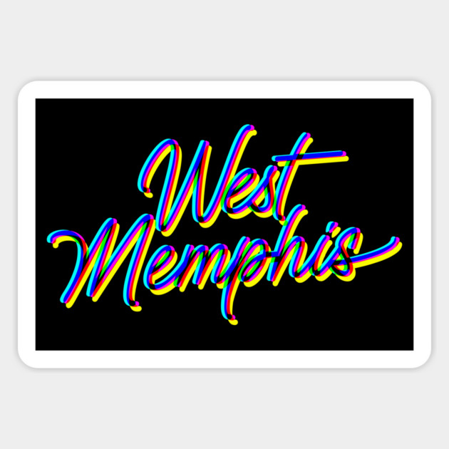 West Memphis -3-D Script Magnet by rt-shirts