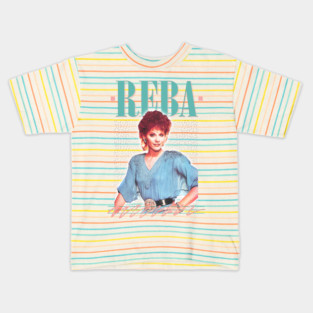 Reba // Vintage Faded 80s Style Fan Design Kids T-Shirt
