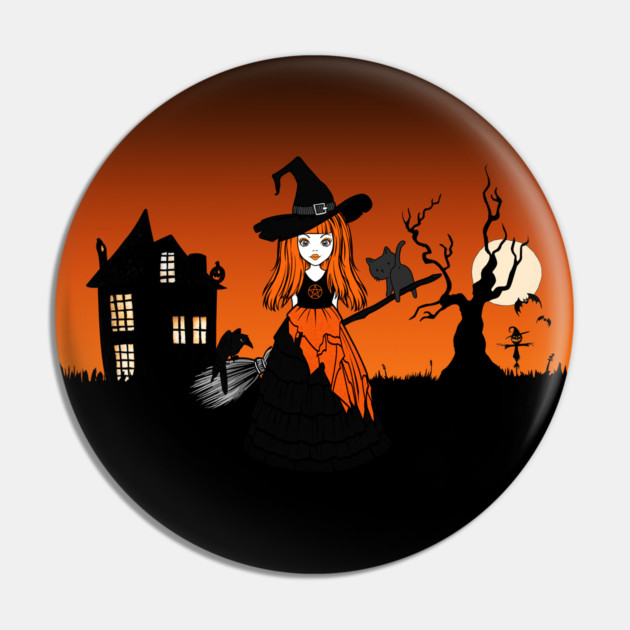 The Witching Hour Orange Cheeky Witch® Pin by Cheeky Witch