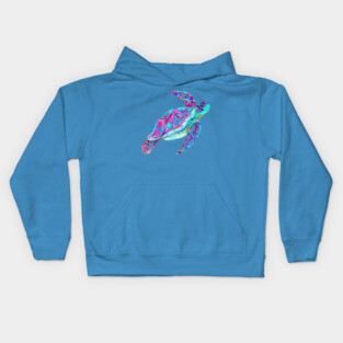 Swimming Sea Turtle Kids Hoodie