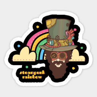 Steampunk Rainbow Sticker