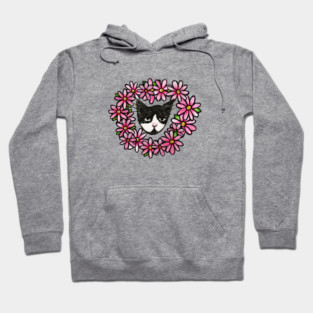 Tuxedo Kitty Cat Love Hoodie