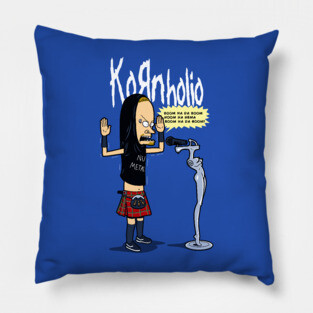 Funny 90's Nu Metal Band Cartoon Parody Pillow