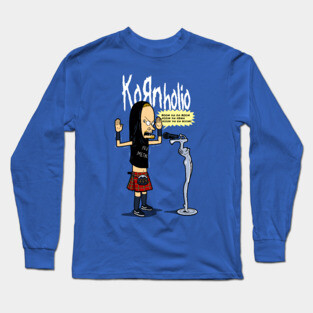 Funny 90's Nu Metal Band Cartoon Parody Long Sleeve T-Shirt