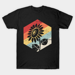 Retro Sunflower | Gardener Gardening Graphic T-Shirt