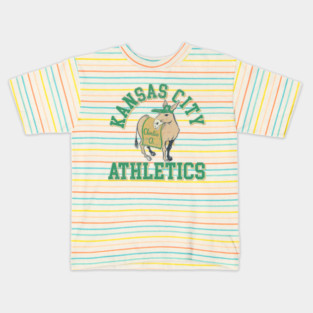 Kansas City Athletics [DEFUNCT] Vintage Distressed Kids T-Shirt