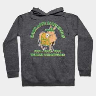 70's Oakland A's 3x World Champions [Vintage Distressed] Hoodie