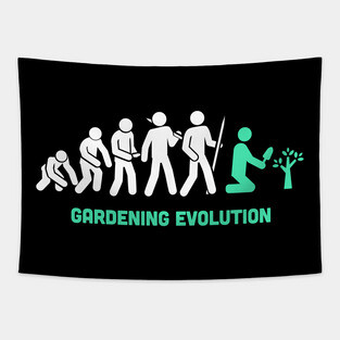 Funny Gardening Evolution Tapestry