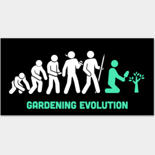 Funny Gardening Evolution Posters and Art
