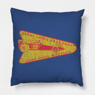 Great Lakes Dragaway 1955 Pillow