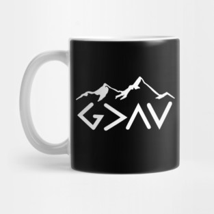God is greater than highs and lows design Mug