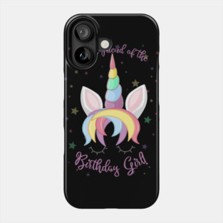 Best Friend of the Birthday Girl! Unicorn Face product Phone Case