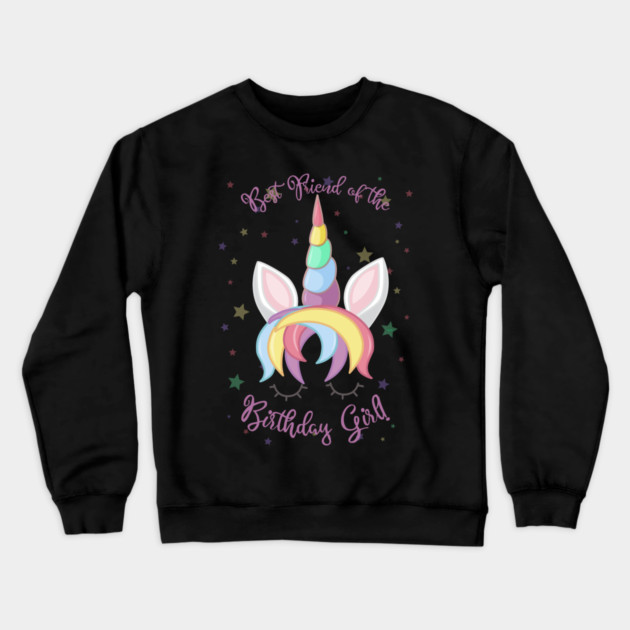 Best Friend of the Birthday Girl! Unicorn Face product Crewneck Sweatshirt by creative