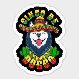 Cinco de Doggo Funny Siberian Husky Dog for Cinco de Mayo graphic Magnet