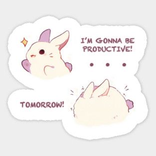 Productive Bunny Sticker