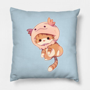 Axolotl Kitty Pillow