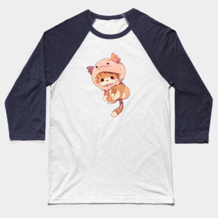 Axolotl Kitty Baseball T-Shirt