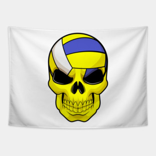Skull Volleyball player Volleyball Tapestry
