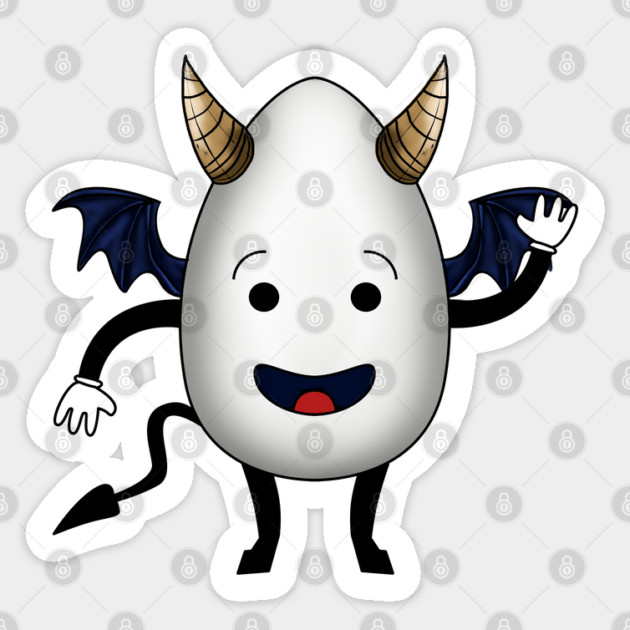 DEVIL EGG Sticker by droidmonkey