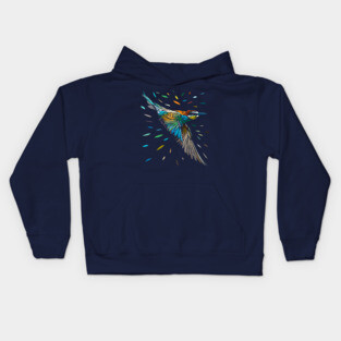 Tribal tropical sparrow Kids Hoodie